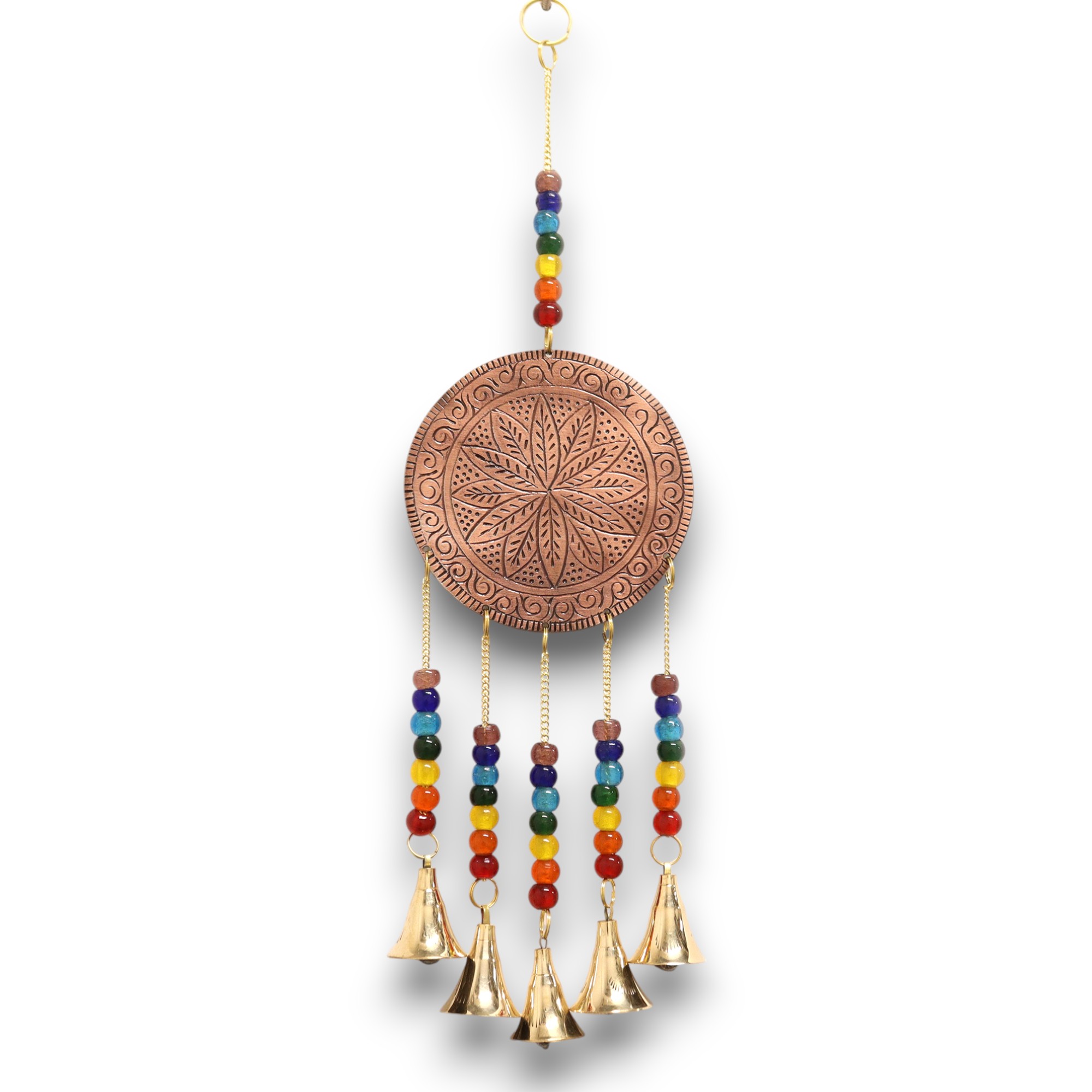 Indian Chimes - Medium Tree of Life - Chakra Beads 5 Bells