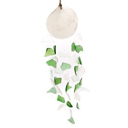 Copis & Glass Drop - Green & White Glass