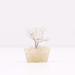 Mini Gemstone Tree On Orgonite Base - Rock Quartz (15 stones)