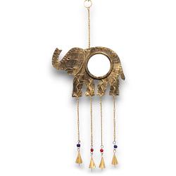 Indian Chimes - Elephant Large Mirror 4 Bells