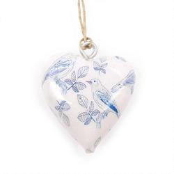 Large Decor Wood Heart -  Bird & Floral