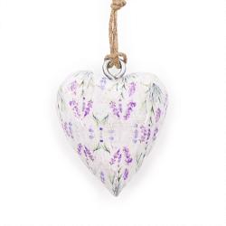 Large Decor Wood Heart -  Lavender