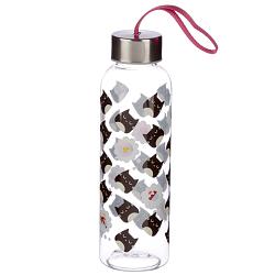 Reusable Feline Fine Cat 500ml Water Bottle with Metallic Lid