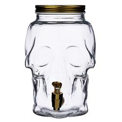 Skull Shaped Water Decanter 2.6L - Skulls & Roses