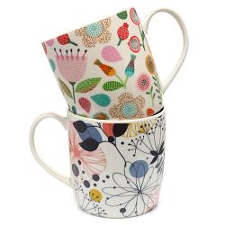 Set of 2 Porcelain Mugs - Autumn Falls & Wisewood Pick of the Bunch
