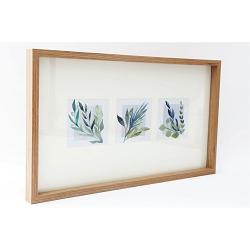 Triple Olive Art Wooden Frame