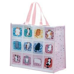 Planet Cat Recycled Plastic Bottles RPET Reusable Shopping Bag