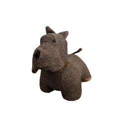 Scottish Terrier Doorstop Brown