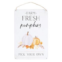 Farm Fresh Pumpkins Metal Hanging Sign
