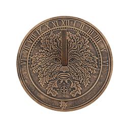 Green Man Terracotta Sundial by Lisa Parker