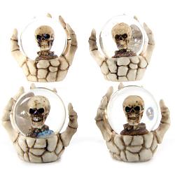 Fantasy Skeleton Hand and Skull Snow Globe